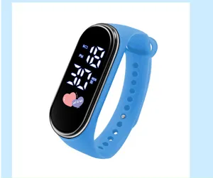 Blaues LED elektronisches Touchscreen Smartwatch Armband für Studenten und Paare Sport.