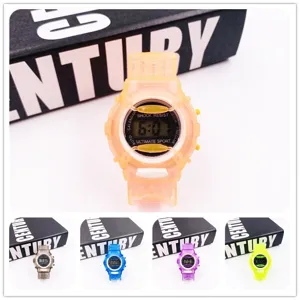 Orologio digitale trasparente in gelatina per bambini ragazzi e ragazze, regalo colorato.