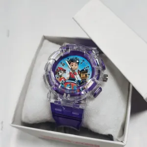 Paw Patrol reloj electrónico luminoso infantil correa transparente reloj digital niños