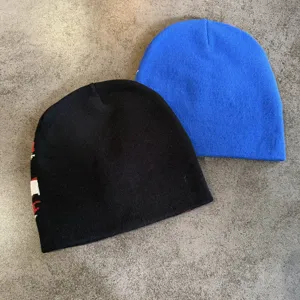 Trendy autumn winter knit beanie hats for men women warm hip hop street style caps.