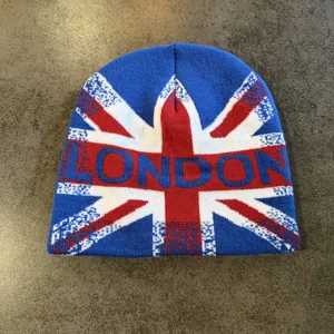 Union Jack gebreide muts winter warme skimuts stijlvolle Britse vlag letters casual hoofddeksel