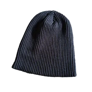 Einfarbige Rippstrick Mütze für Damen und Herren, warme Winter Streetwear Mode Hut.