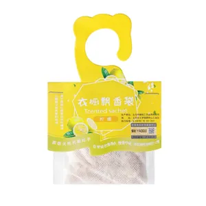 Sachet parfumé pour armoire au parfum de citron désodorisant suspendu pour la maison