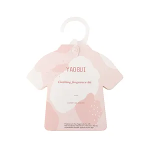 Hanging clothing fragrance kit with cherry blossom scent, ideal for wardrobe and car use.