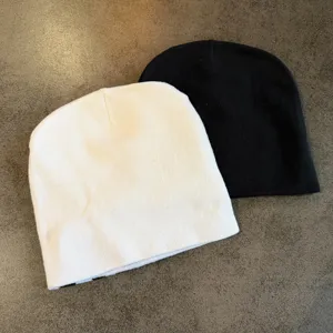 Classic solid color knitted beanie hat set, winter warm slouchy skull cap for men and women