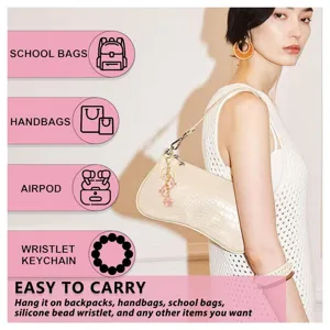 Süßer Blumen-Schlüsselanhänger und Taschenanhänger, stilvolles Blumen-Accessoire für Damenhandtaschen.