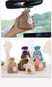 Linen scented sachet bag car air freshener wardrobe long lasting aroma fragrance pouch 1pc