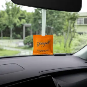 Hanging car air freshener sachet perfume long lasting scent orange fabric pendant
