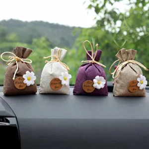 Linen aroma sachet for wardrobe and car air freshener long lasting fragrance odor removal.
