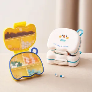 Boîte à pilules mini portable compartiments voyage hebdomadaire mignon organiseur de pilules