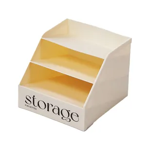 Mehrschichtige Desktop Aufbewahrungsbox Kunststoff schräger Stiftehalter Make-up Organizer