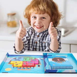 Kids educational magnetic puzzle game toy with animal shapes for logic thinking training