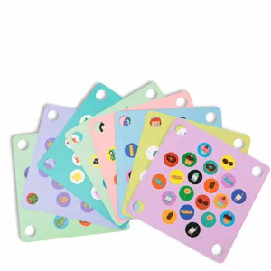 Kids memory game cards set with double-sided replaceable cards for early education.