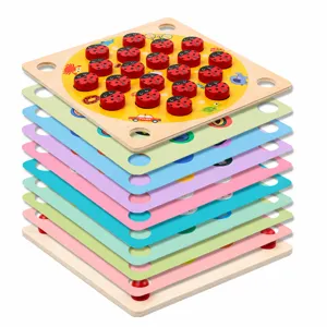 Wooden memory game chess toy for kids concentration training early educational puzzle toy