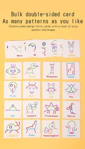 Children English enlightenment spelling puzzle cards double-sided sixty pattern challenges