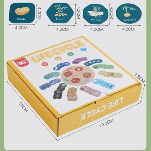 Houten kinderen levenscyclus puzzel educatief speelgoed Montessori leerend kind