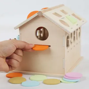 Gioco di smistamento in legno Montessori giocattolo educativo per bambini piccoli