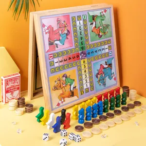 Wooden Magnetic Chess Set 4-in-1 Foldable Board Game Educational Toy For Kids And Adults Travel Portable Strategy Game