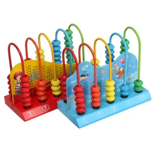 Wooden Abacus Counting Toy Math Learning Tool Colorful Beads Educational Toy for Kids