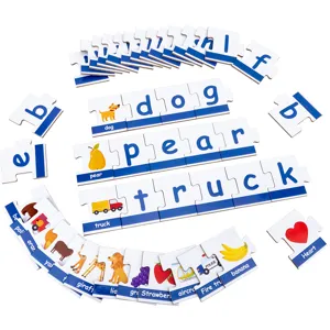 Children's early education puzzle spelling toy, English alphabet word cognitive learning kit.
