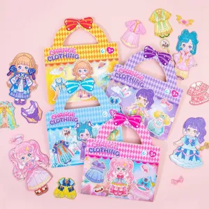Enfants magnétique habiller poupée autocollant ensemble princesse jouet éducatif