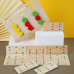 Wooden Educational Montessori Toy Logic Thinking Training Color Cognition Game For Children Kids Early Learning Puzzle Toy
