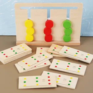 Wooden Montessori color matching logic game toy for kids early education thinking training