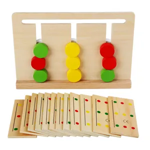 Wooden color sorting puzzle Montessori toy logical thinking training educational game for kids