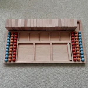 Wooden math counting board detail view for children early education and learning toys