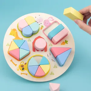 Holz Formensortieren Spielzeug Montessori Lernspielzeug Puzzle Bausteine fur Kleinkinder