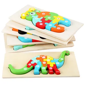 Set de rompecabezas 3D de madera con numeros, juguete educativo temprano para ninos.