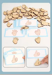 Holz Geste Form passendes Puzzle Spielzeug fuer fruehe Bildung Logik Training Kinder.