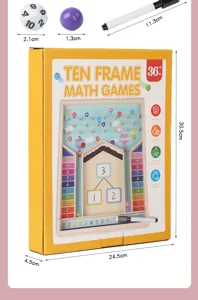 Jeux de mathématiques de cadre de dix pour enfants jouet éducatif de décomposition de nombres