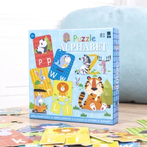 Wooden Animal Letter Spelling Puzzle Educational Early Learning Cognitive Toy Box For Kids Children Learning Game