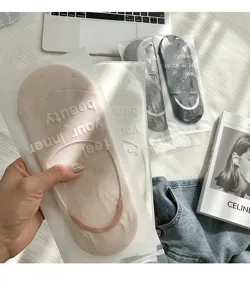 Calzini invisibili donna tinta unita sottili silicone antiscivolo primavera estate