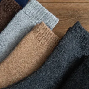 Herren dicke Wollsocken Winter warme thermische Frotteesocken für kalte Tage Bunt