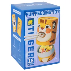 Kids feeding toy montessori early education fine motor skills training set wooden game.