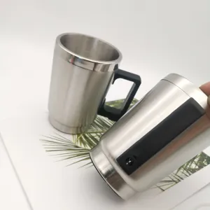 Stainless steel car headlight repair heating atomization cup, showing power socket detail view.