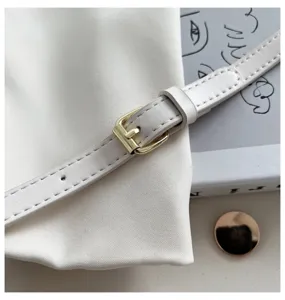 Women white shoulder bag detail stylish minimalist crossbody bag strap accessory fashion look