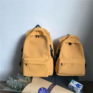 Lässiger einfarbiger Nylon Schulrucksack einfacher Tagesrucksack für Studenten