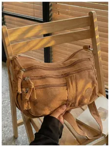 Freizeit Damen Segeltuch Umhaengetasche, grosse Kapazitaet Mehrfachtaschen Schultertasche.