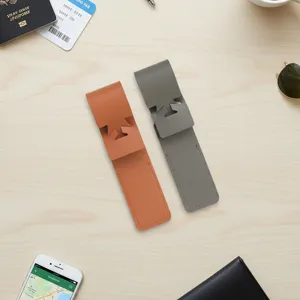 Creative PU leather luggage tag long travel bag ID label with airplane cutout design