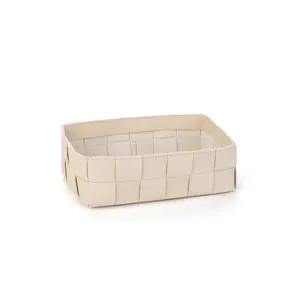 Boîte de Rangement en Cuir Organisateur de Bureau Plateau de Rangement Pliable Pour Cosmétiques Clés Divers Décoration de Bureau