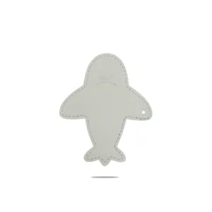 Creatieve vliegtuig vorm lederen bagagelabel voor reiskoffer identificatie en decor