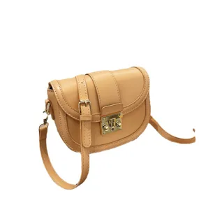 Women PU Leather Saddle Bag Retro Crossbody Shoulder Bag Chic Casual Trendy Handbag
