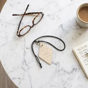 Funda de cuero para gafas con cordón para el cuello estuche protector portátil