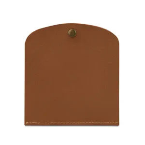 Tragbare Leder Maske Aufbewahrungstasche Minimalistisch Wasserdicht Staubdicht Organizer Beutel Mit Metall Druckknopf Für Reisen