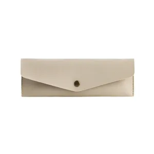 Bolsa de Almacenamiento Minimalista de Cuero PU para Brochas de Maquillaje Estuche de Viaje Portátil Estuche Escolar Impermeable