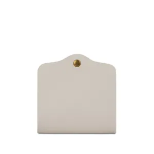 Portable PU Leather Mask Storage Clip Travel Business Face Mask Pouch Case With Metal Snap Button And Hanging Rope