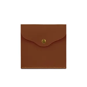 Bolsa de Almacenamiento de Cuero Impermeable Portátil para Mascarilla Mini Bolsillo Plegable Organizador Minimalista Cartera de Viaje